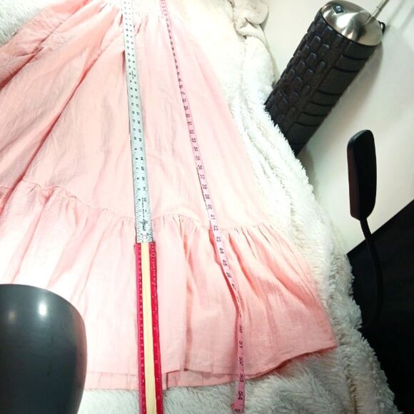 Easy Love Pink Blush Smocked Maxi Dress Woman Medium Flowing With Pockets....... - Picture 12 of 12